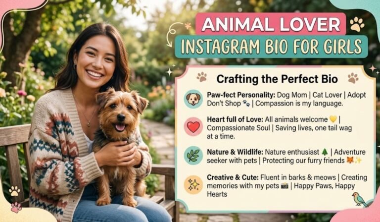 Animal lover Instagram bio for Girls