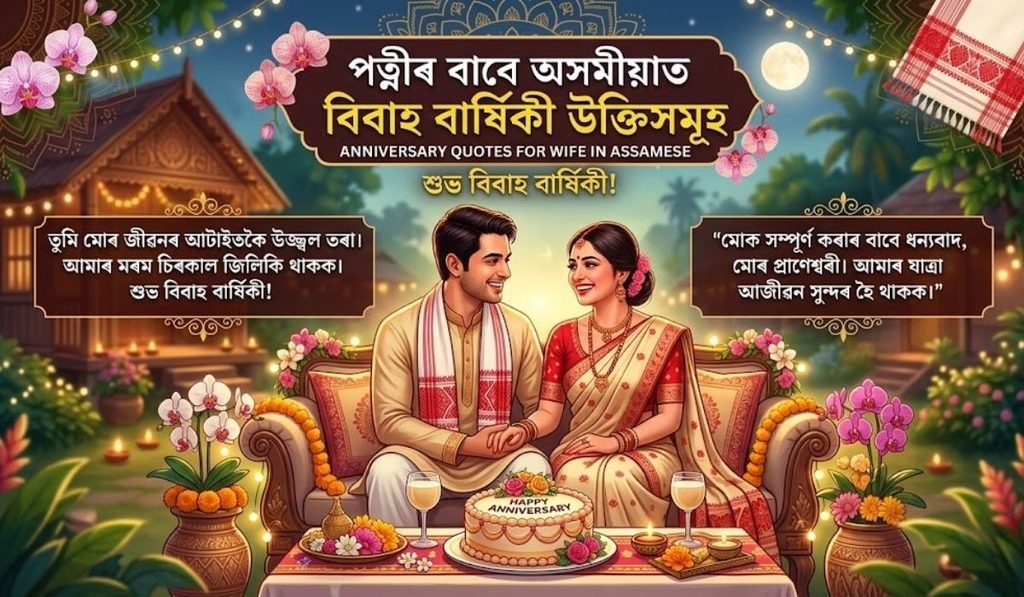 Anniversary Quotes For Wife In Assamese | পত্নীৰ বাবে অসমীয়াত বিবাহ বাৰ্ষিকী উক্তিসমূহ