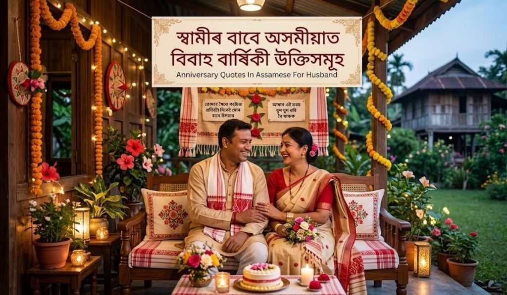 Anniversary Quotes In Assamese For Husband | স্বামীৰ বাবে অসমীয়াত বিবাহ বাৰ্ষিকী উক্তিসমূহ