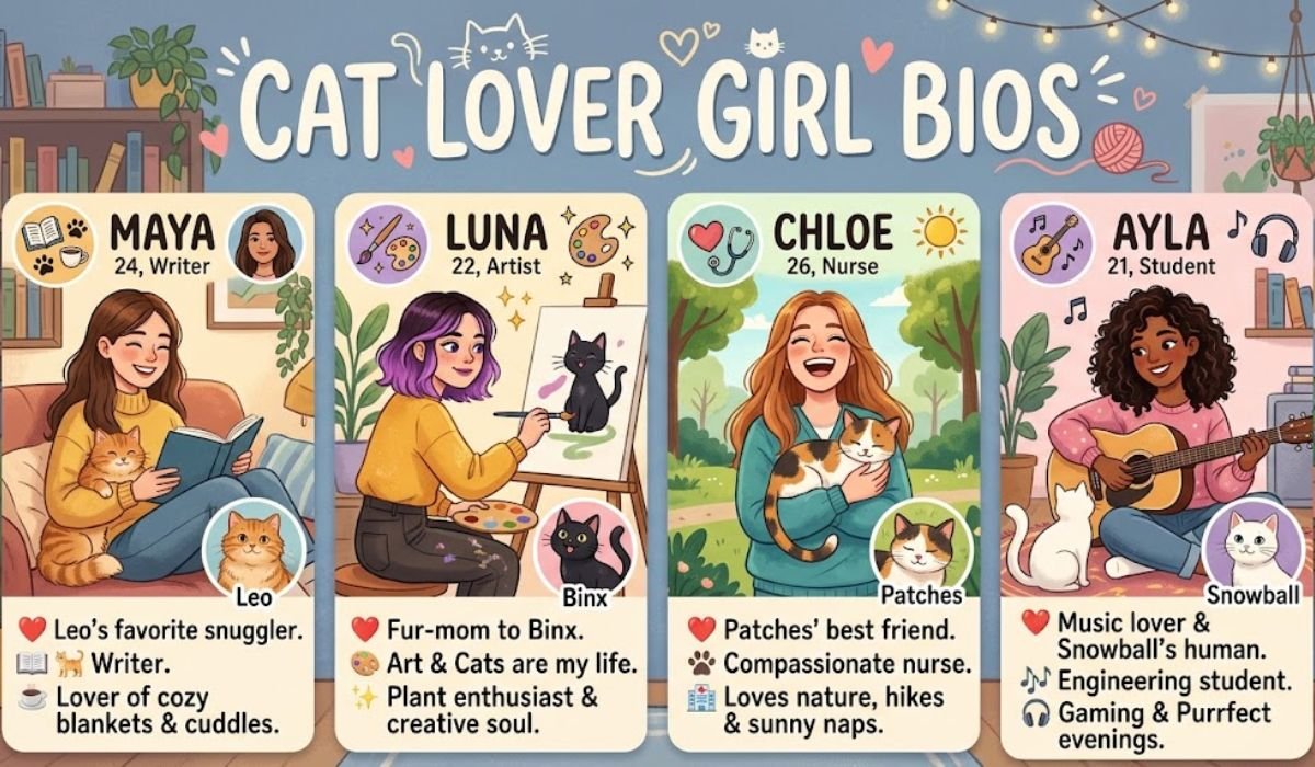 Cat Lover Girl Bios