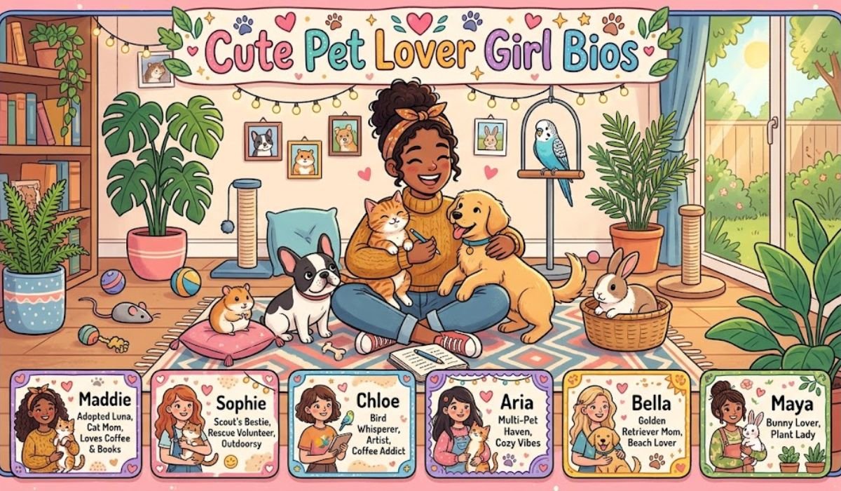 Cute Pet Lover Girl Bios