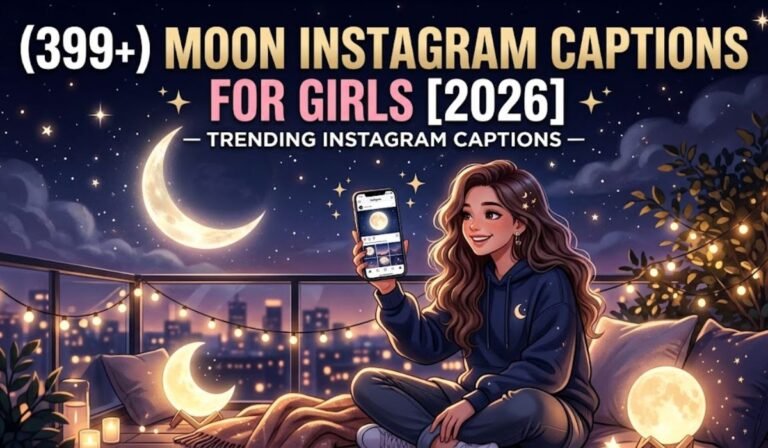 Moon Instagram captions for Girls 2026