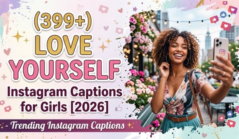 (399+) Love Yourself Instagram Captions for Girls [2026]- Trending Instagram Captions
