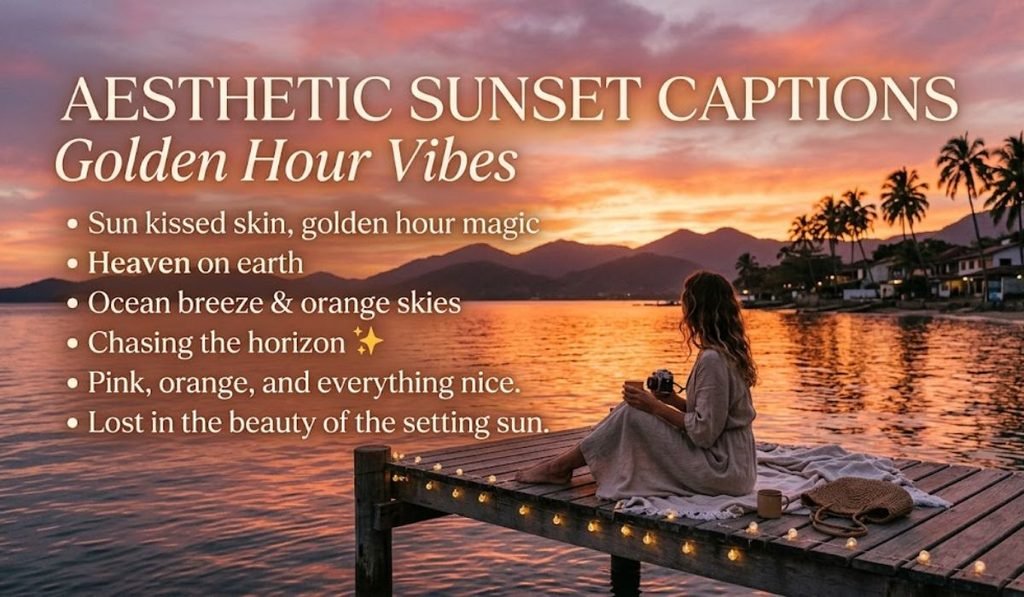 Aesthetic Sunset Captions