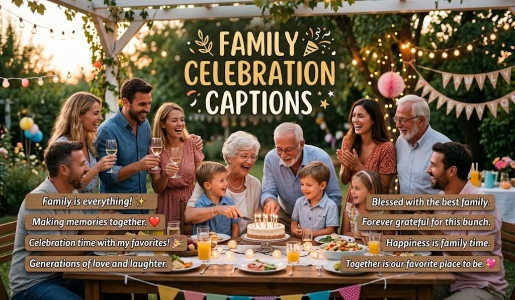 Family Celebration Captions