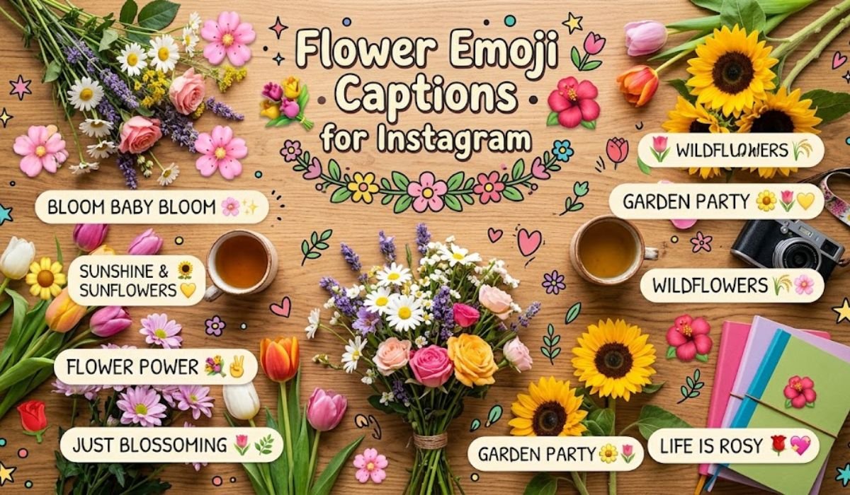 Flower Emoji Captions for Instagram