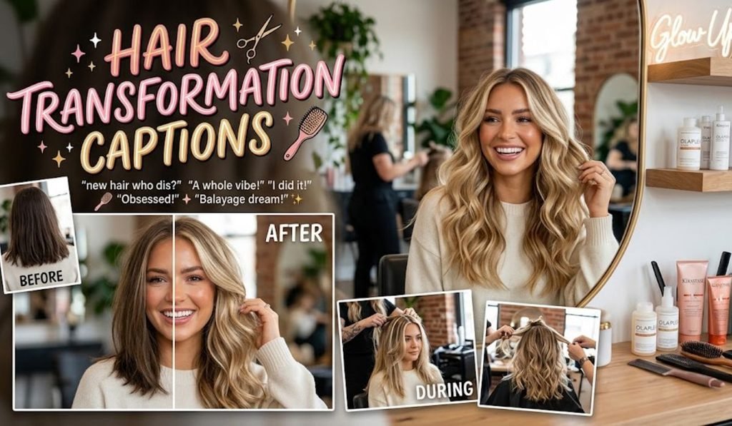 Hair Transformation Captions