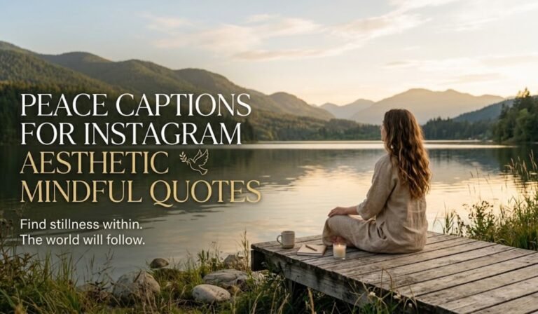 Peace Captions For Instagram Aesthetic Mindful Quotes