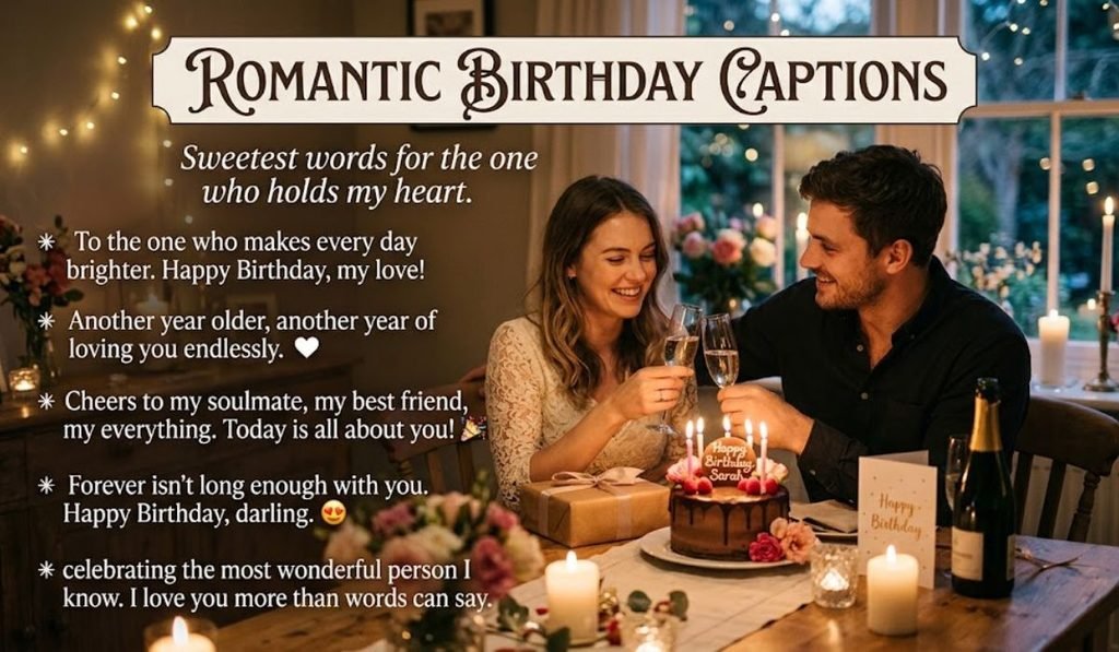 Romantic Birthday Captions