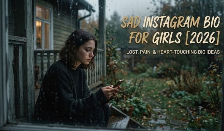 Sad Instagram Bio for Girls 2026