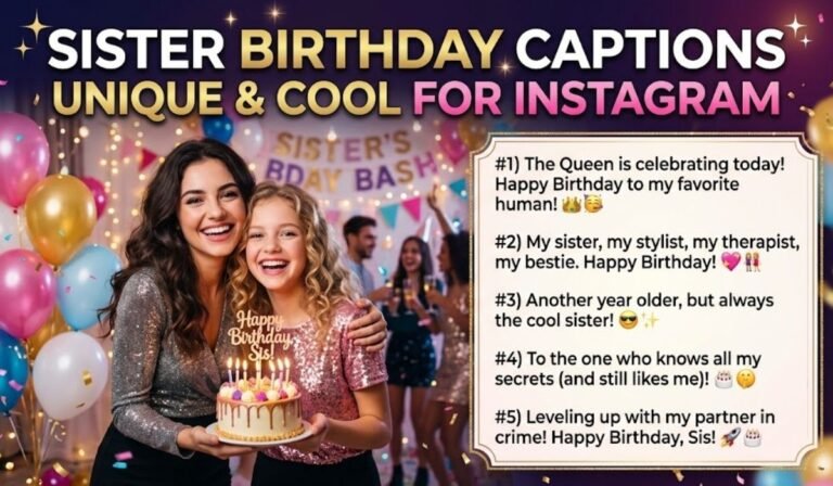Sister Birthday Captions Unique Cool For Instagram