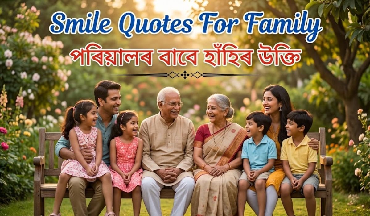 Smile Quotes For Family | পৰিয়ালৰ বাবে হাঁহিৰ উক্তি