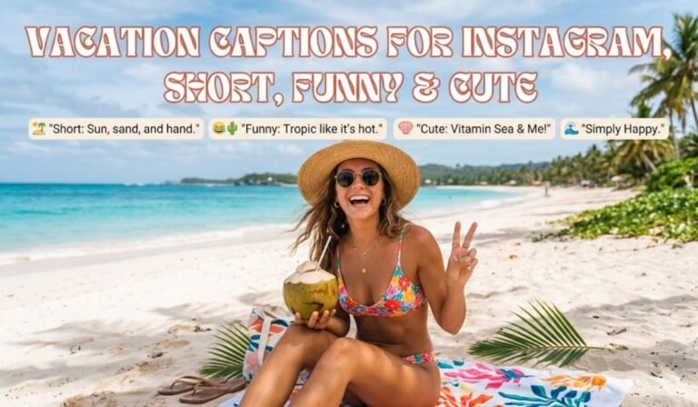 Vacation Captions for Instagram, Short, Funny & Cute